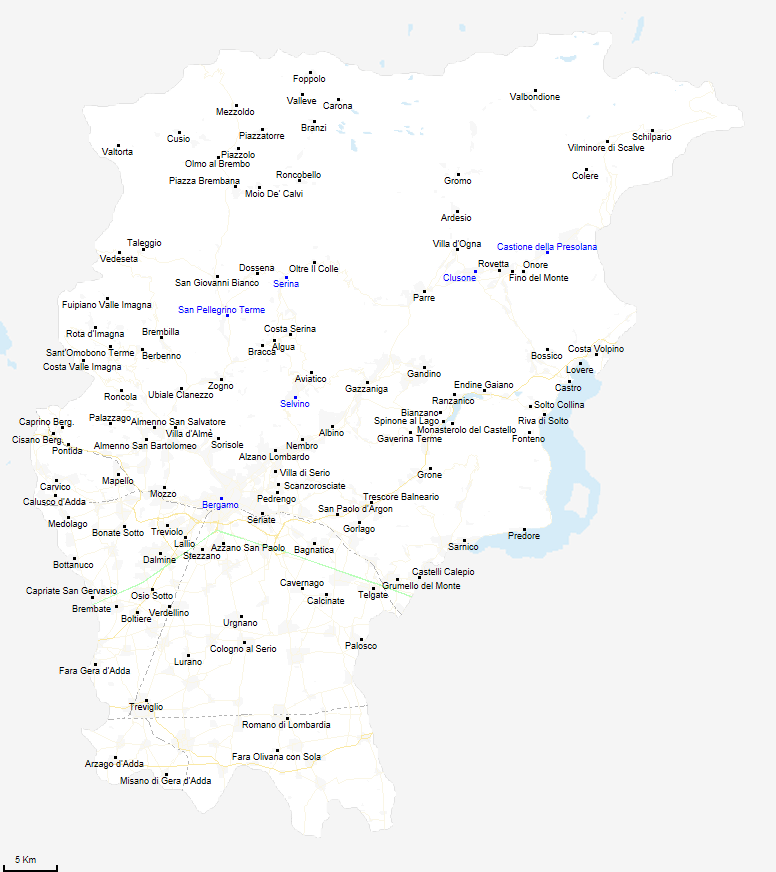 map province of Bergamo