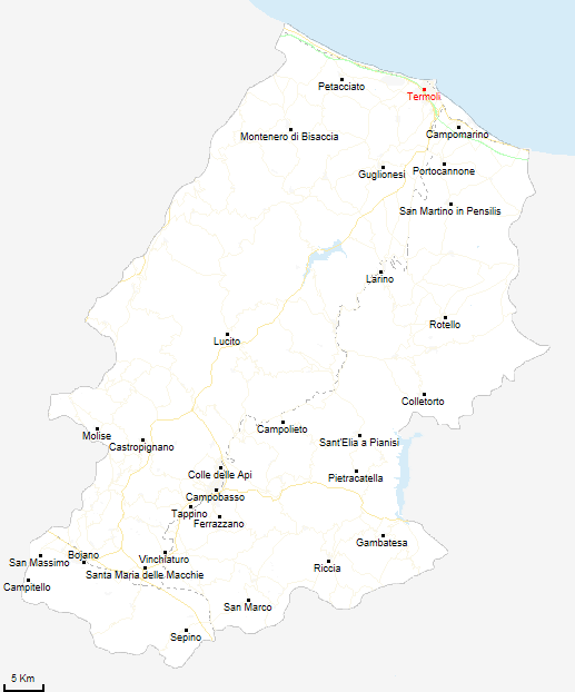 map province of Campobasso