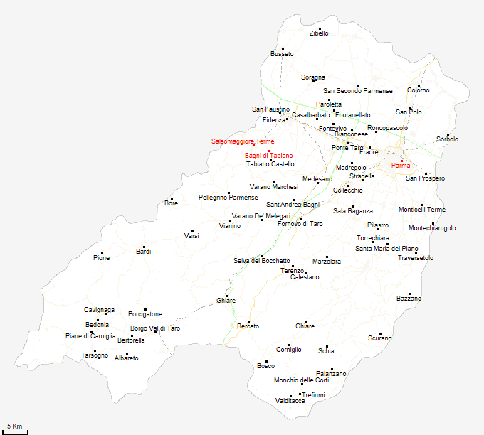 map province of Parma