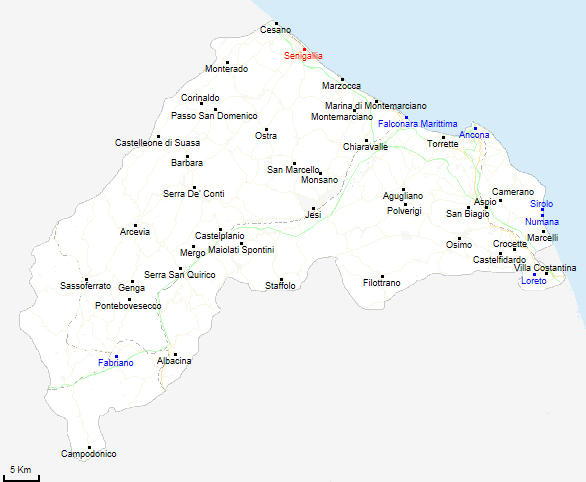 mappa provincia di Ancona
