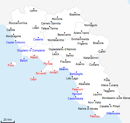 mappa regione Campania