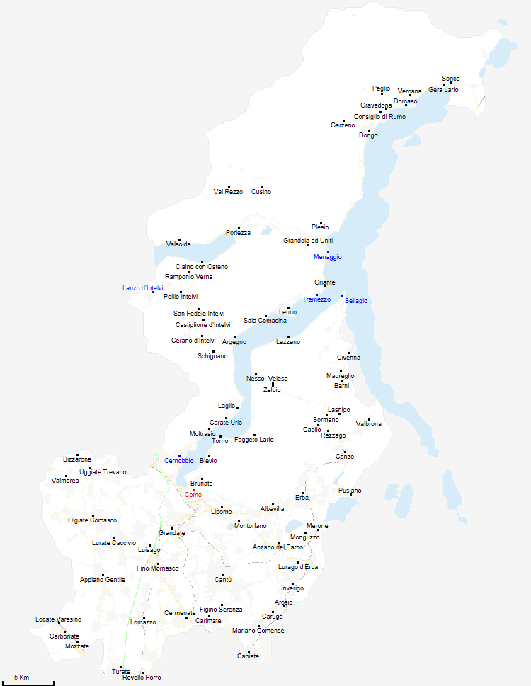 mappa provincia di Como