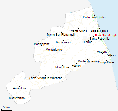 mappa provincia di Fermo
