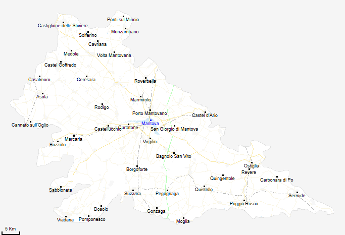 mappa provincia di Mantova