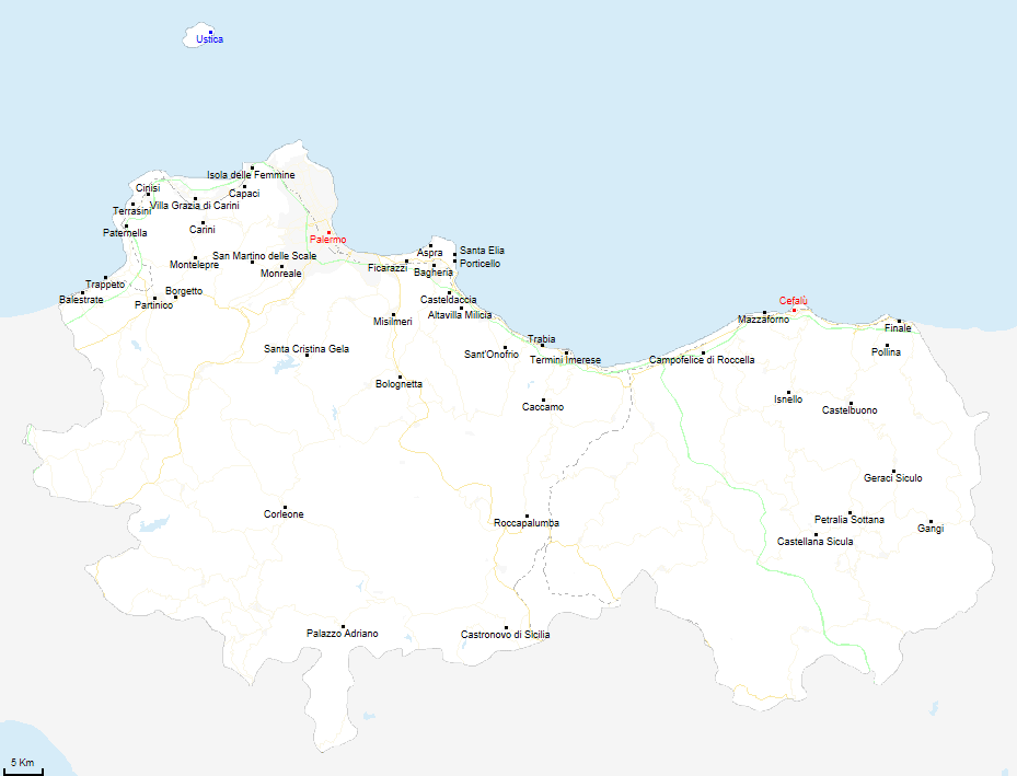 mappa provincia di Palermo
