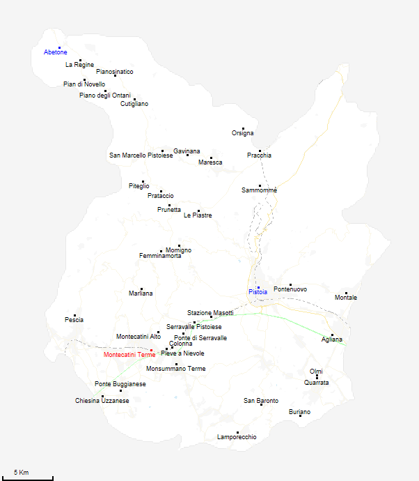 map province of Pistoia