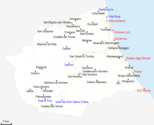 mappa provincia di Teramo